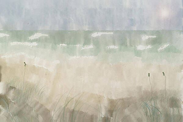 Wall Art featuring the digital art Beach View by Alison Frank