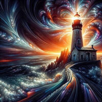 Digital Art - Beacon Of The Cosmos by Bill And Linda Tiepelman