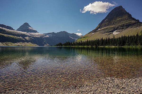 Wilderness Wall Art featuring the photograph Bearhat Mountain From The Shore Of Hidden Lake by Nancy Gleason