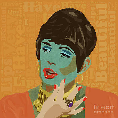 Portrait Wall Art featuring the digital art Beautiful Lips by BFA Prints