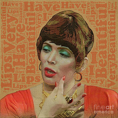 Portrait Wall Art featuring the digital art Beautiful Lips - I Have Very... by BFA Prints