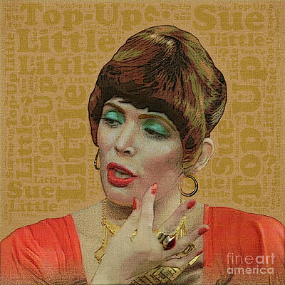 Wall Art featuring the digital art Beautiful Lips - Top Up Sue by BFA Prints