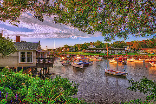 Maine Wall Art featuring the photograph Beautiful Perkins Cove by Penny Polakoff