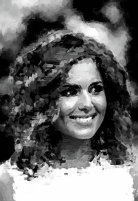 Black And White Digital Art - Beautiful Smile BW by Gradify Creations