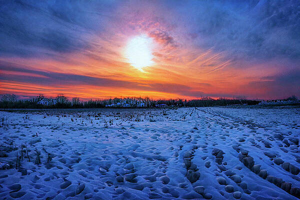 Landscape Wall Art featuring the photograph Beautiful Sunset Evening by Bill and Linda Tiepelman