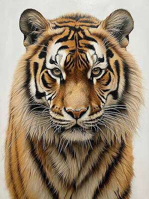 Wall Art featuring the painting Beautiful Tiger by Land of Dreams