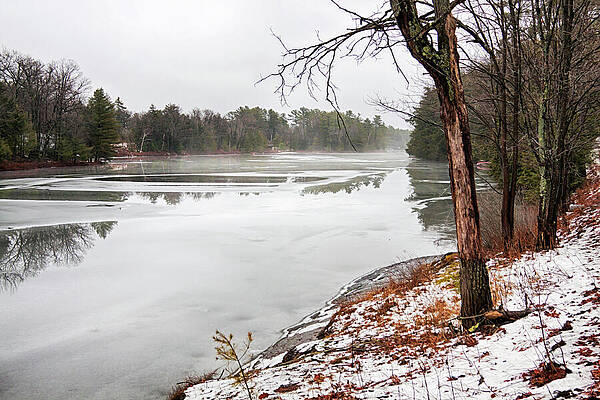 Serene Photograph - Beauty Of December By Muskoka Lakes by Tatiana Travelways