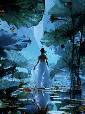 Woman Digital Art - Beauty Of Solitude by Gradify Creations