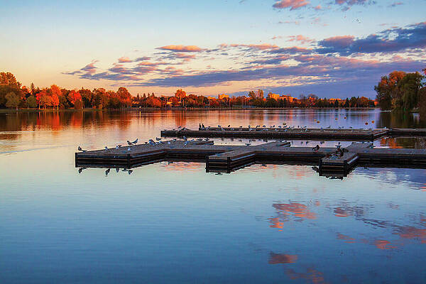 Serene Photograph - Bedtime At The Lake by Tatiana Travelways