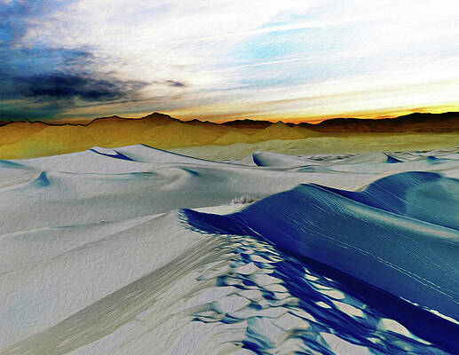 Serene Sand Dunes at Sunset Wall Art