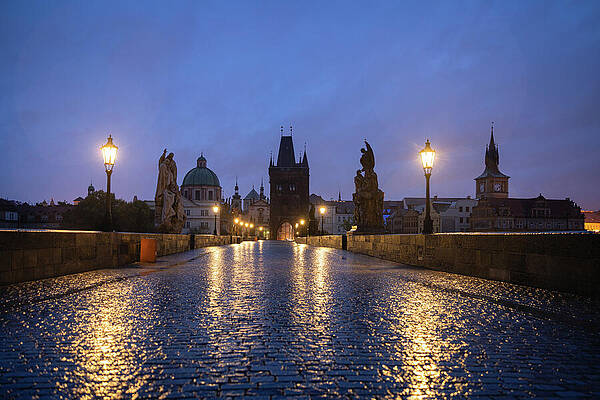 Charles Bridge at Night Photograph