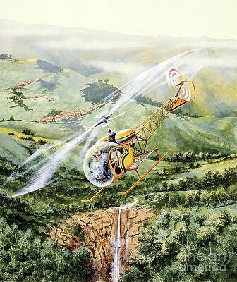 United States Wall Art featuring the painting Bell 47 by Steve Ferguson