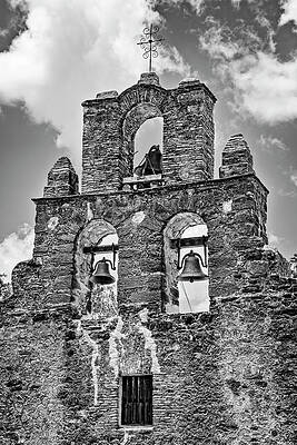 Symbolic Wall Art featuring the photograph Bell Tower In Black And White by Kelley King