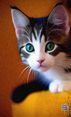 Wall Art featuring the digital art Bella Wants To Play by Rafael Salazar