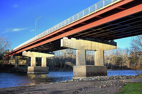 Wall Art featuring the photograph Below Memorial Bridge by Steven Nelson