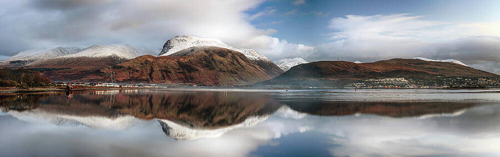 Reflection Wall Art featuring the photograph Ben Nevis Mountain Range by Grant Glendinning