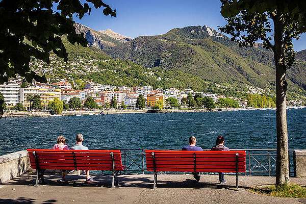 Mountain Photograph - Bench In Locarno by Craig A Walker