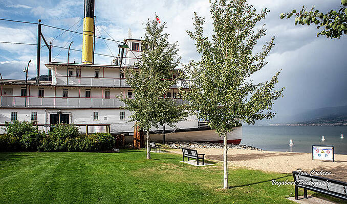 Beach Photograph - Benches Beach And SS Sicamous by Tom Cochran