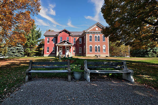 Wall Art featuring the photograph Benches Of Old Main by American Landscapes