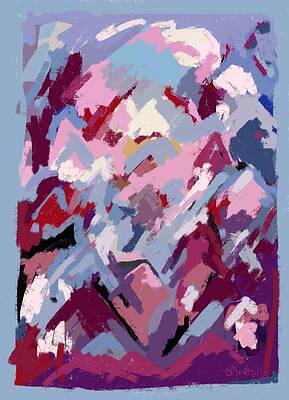 Bold Painting - Alpine Fracture by Sonja Kraft