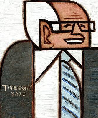 Geometric Wall Art featuring the painting Geometric Bernie Sanders Painting by Tommervik