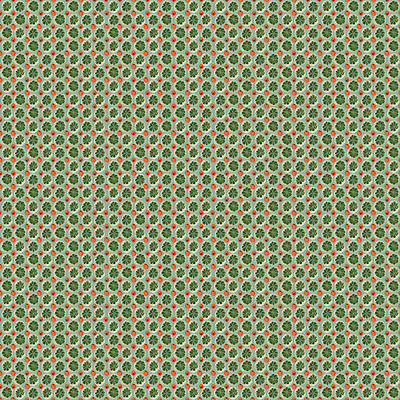 Pattern Mixed Media - Berries And Seedpods, Gnome For The Holidays Collection, Light Gray-Green by Elizabeth Reich