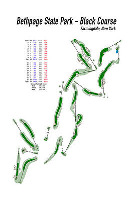 Wall Art featuring the digital art Bethpage State Park - Black Course by Flop Shot Studio
