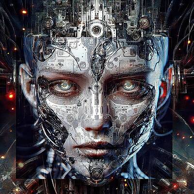 Modern Digital Art - Betty Android by David Manlove