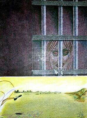 Wall Art featuring the drawing Between Here And There by Donald Cnote Hooker