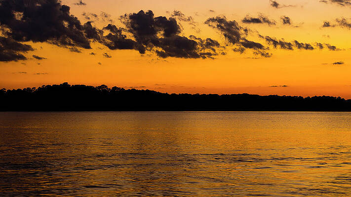 Water Photograph - Beyond Sunset On The James by David Fountain