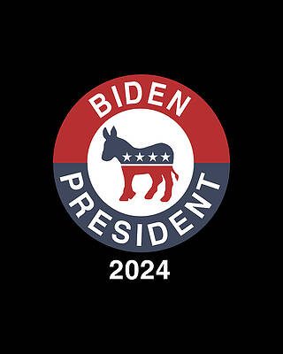 Party Wall Art featuring the digital art Biden For President 2024 by Flippin Sweet Gear