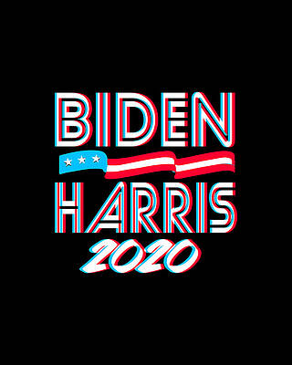 Cool Wall Art featuring the digital art Biden Harris For President 2020 by Flippin Sweet Gear