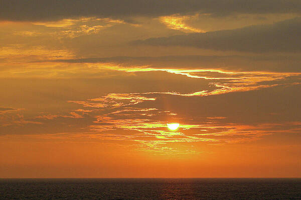 Hawaii Wall Art featuring the photograph Big Island Fiery Sunset by Nancy Gleason