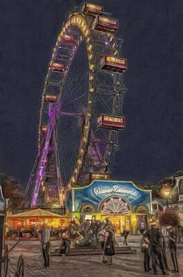 Wall Art featuring the painting Big Wheel by Jeffrey Kolker