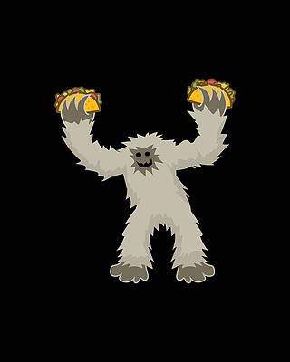 Bigfoot Loves Tacos Print