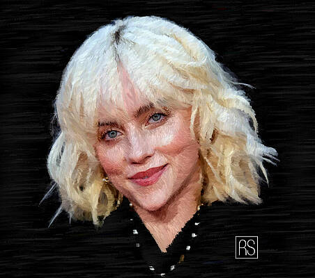 Wall Art featuring the painting Billie Eilish - Singer by Rafael Salazar