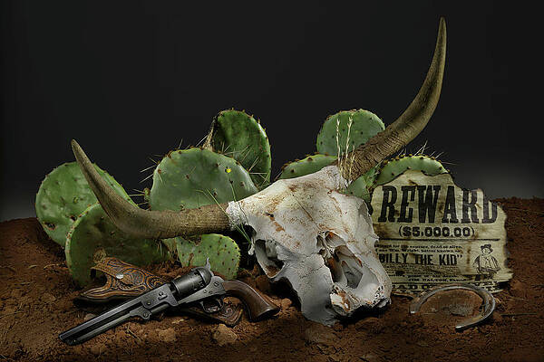 Wall Art featuring the photograph Billy The Kid Lightpainting by Steve Templeton