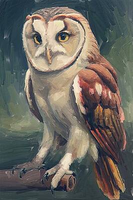 Wildlife Digital Art - Bird Painting Of Wise Owl by Nature Oil Painting