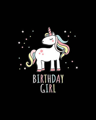 Girl Wall Art featuring the digital art Birthday Girl by Flippin Sweet Gear