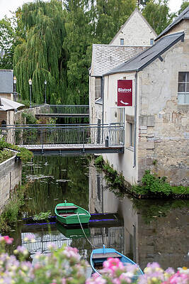 Architecture Photograph - Bistro In Medieval Bayeux, France by John Twynam