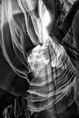 Arizona Wall Art featuring the photograph Black Arizona - Antelope Canyon Natural Wonder XI by Philippe HUGONNARD