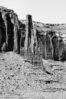 Arizona Wall Art featuring the photograph Black Arizona - Rock To Monument Valley by Philippe HUGONNARD