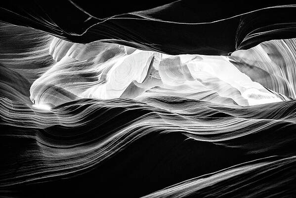 Arizona Wall Art featuring the photograph Black Arizona Series - Antelope Canyon Natural Wonder I by Philippe HUGONNARD