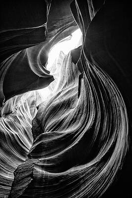 Arizona Wall Art featuring the photograph Black Arizona Series - Antelope Canyon Natural Wonder by Philippe HUGONNARD