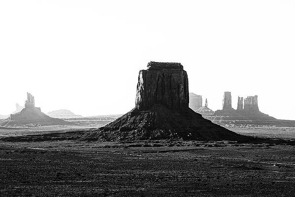 Arizona Wall Art featuring the photograph Black Arizona Series - Monument Valley Shadows by Philippe HUGONNARD