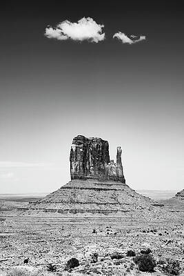 Arizona Wall Art featuring the photograph Black Arizona Series - Monument Valley West Mitten Butte by Philippe HUGONNARD