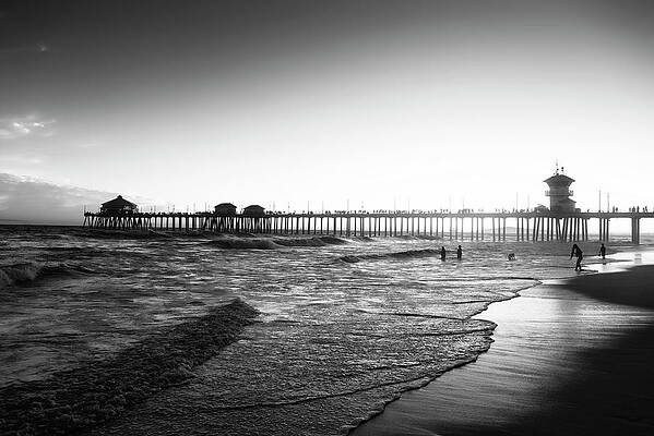 Huntington Beach Pier at Sunset Wall Art