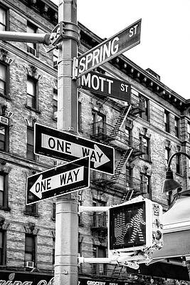 Collection Wall Art featuring the photograph Black Manhattan Series - Spring Street by Philippe HUGONNARD