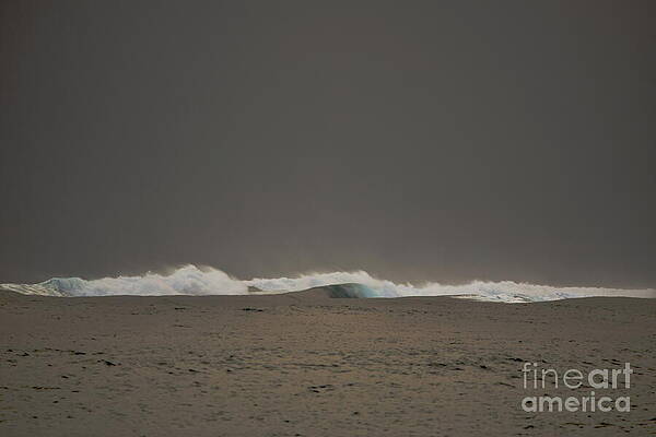 Breaking Waves Against a Moody Sky Wall Art