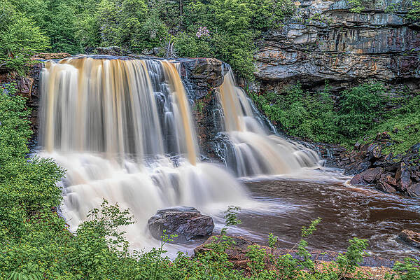 Water Wall Art featuring the photograph Blackwater Falls Flowing by Chris Allmendinger